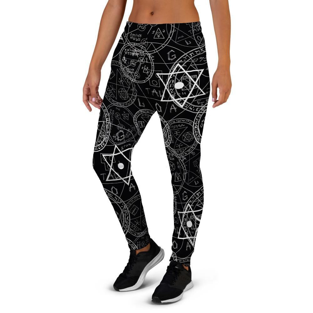 Pentagram Gothic Witch Women's Joggers-grizzshop