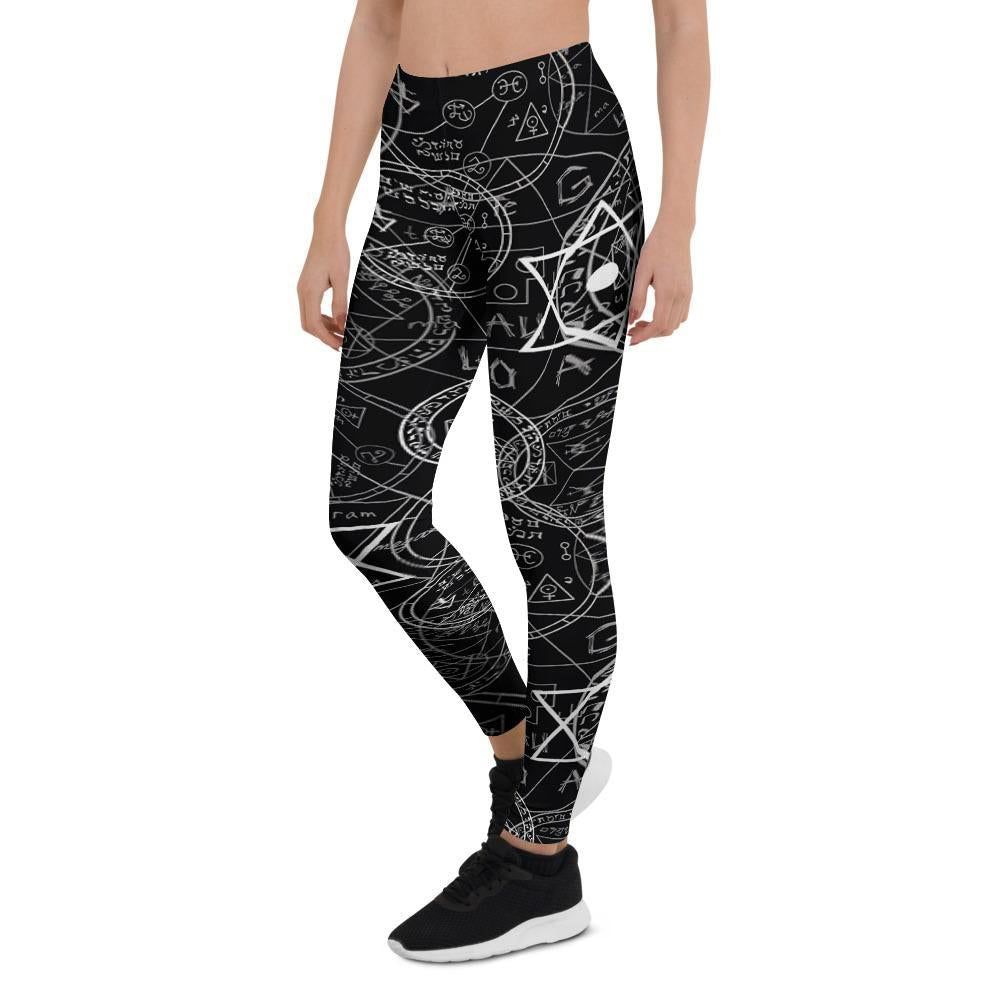 Pentagram Gothic Witch Women's Leggings-grizzshop