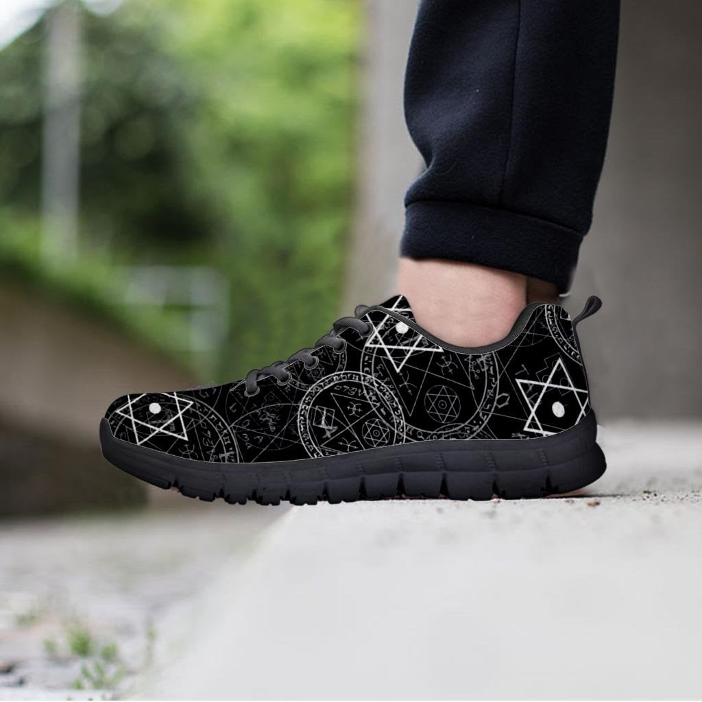 Pentagram Gothic Witch Women's Sneakers-grizzshop