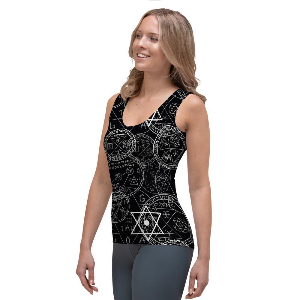 Pentagram Gothic Witch Women's Tank Top-grizzshop