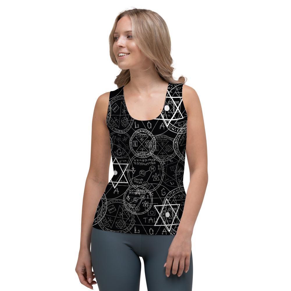 Pentagram Gothic Witch Women's Tank Top-grizzshop