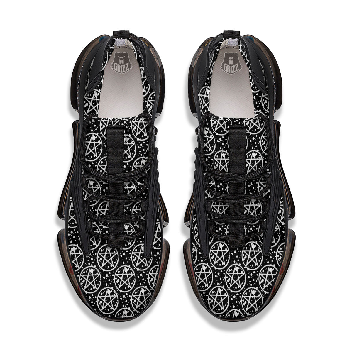 Pentagram Pentagram Magic Pattern Black Gym Shoes-grizzshop