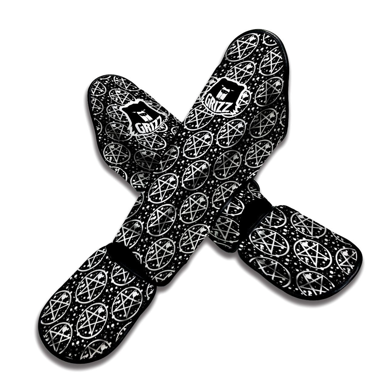 Pentagram Pentagram Magic Pattern Muay Thai Shin Guards-grizzshop