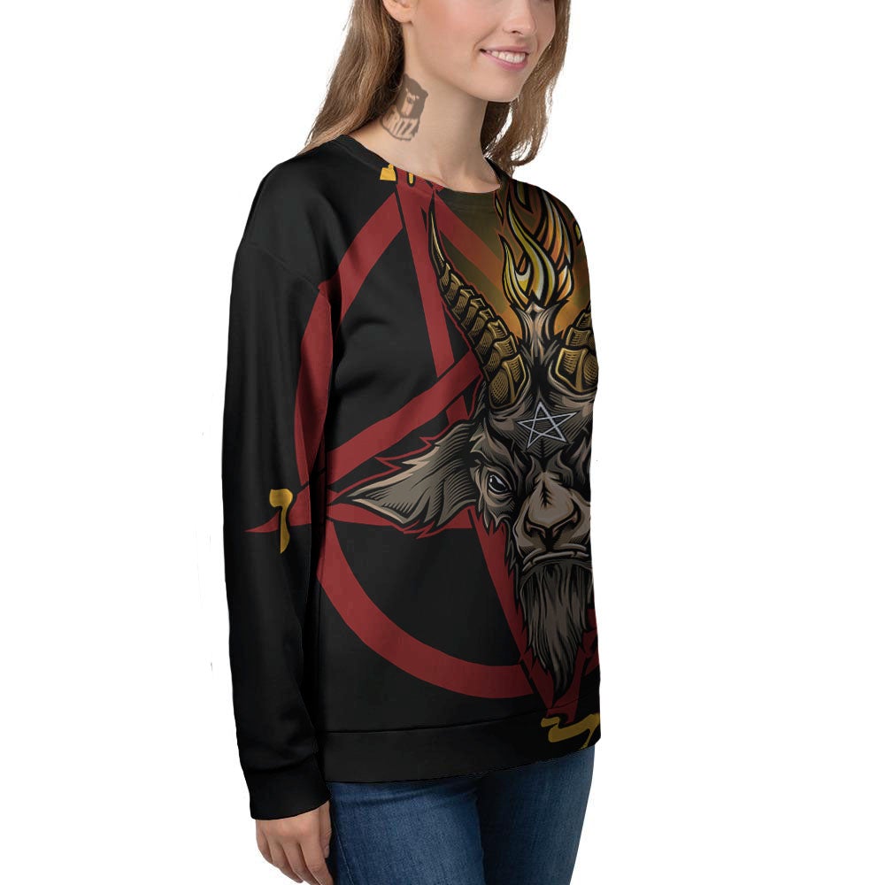 Pentagram Symbol Magic Print Women's Sweatshirt-grizzshop
