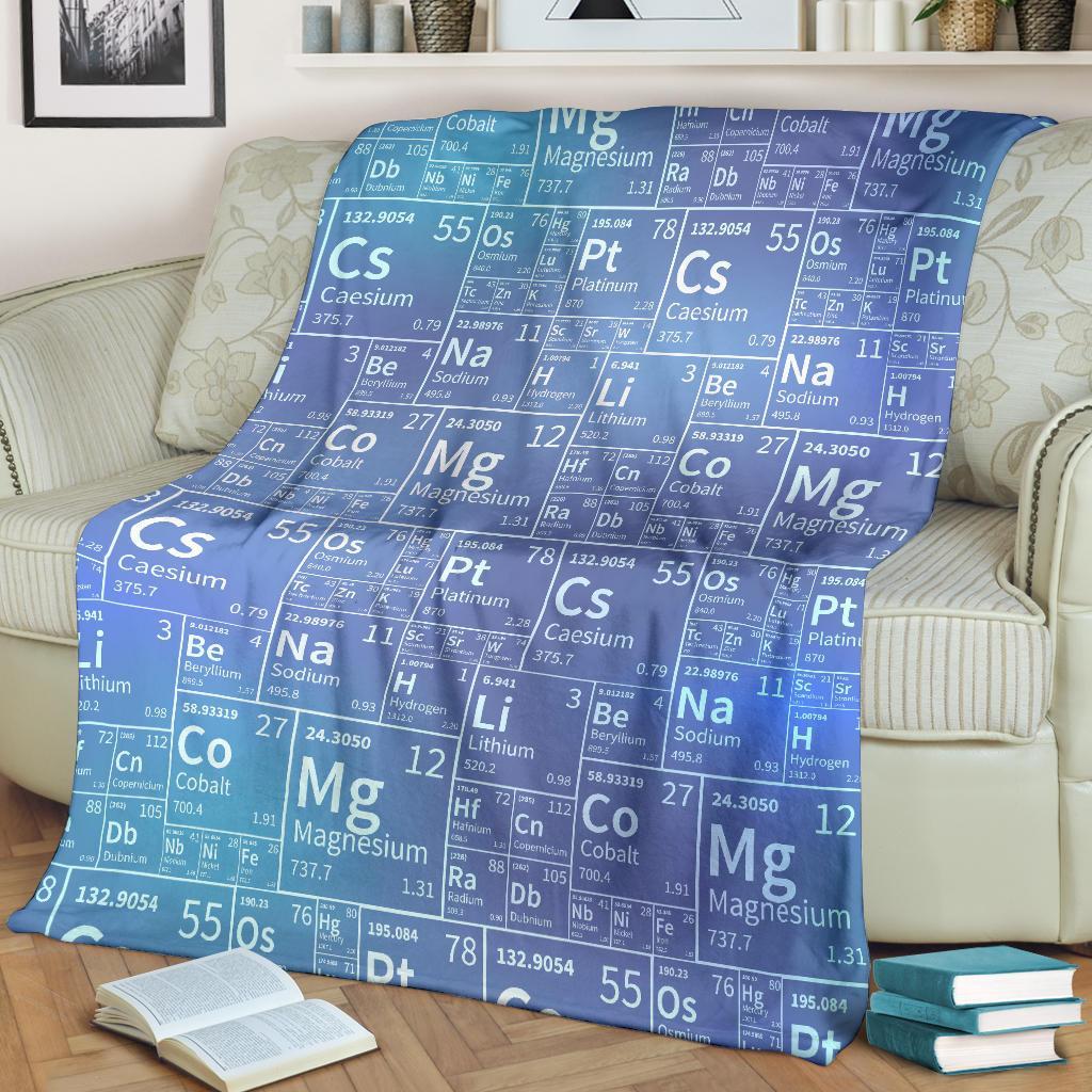 Periodic Table Science Pattern Print Blanket-grizzshop
