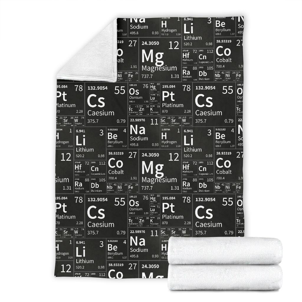 Periodic Table Science Print Pattern Blanket-grizzshop