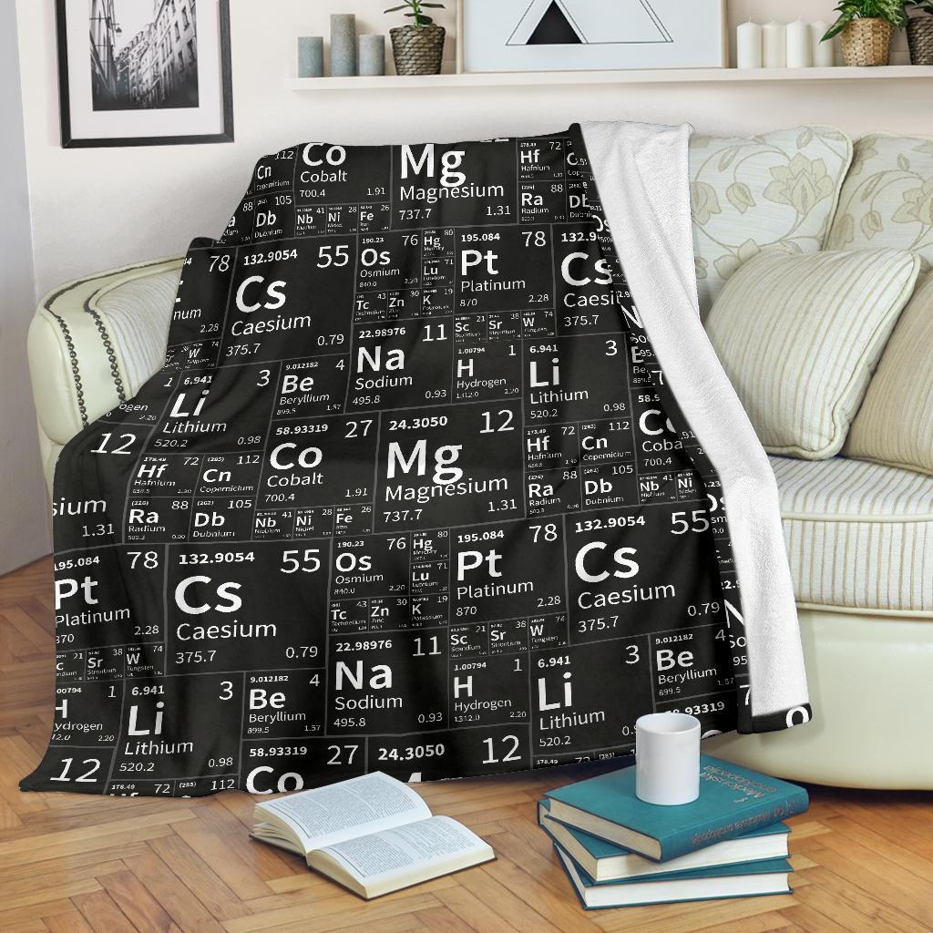 Periodic Table Science Print Pattern Blanket-grizzshop