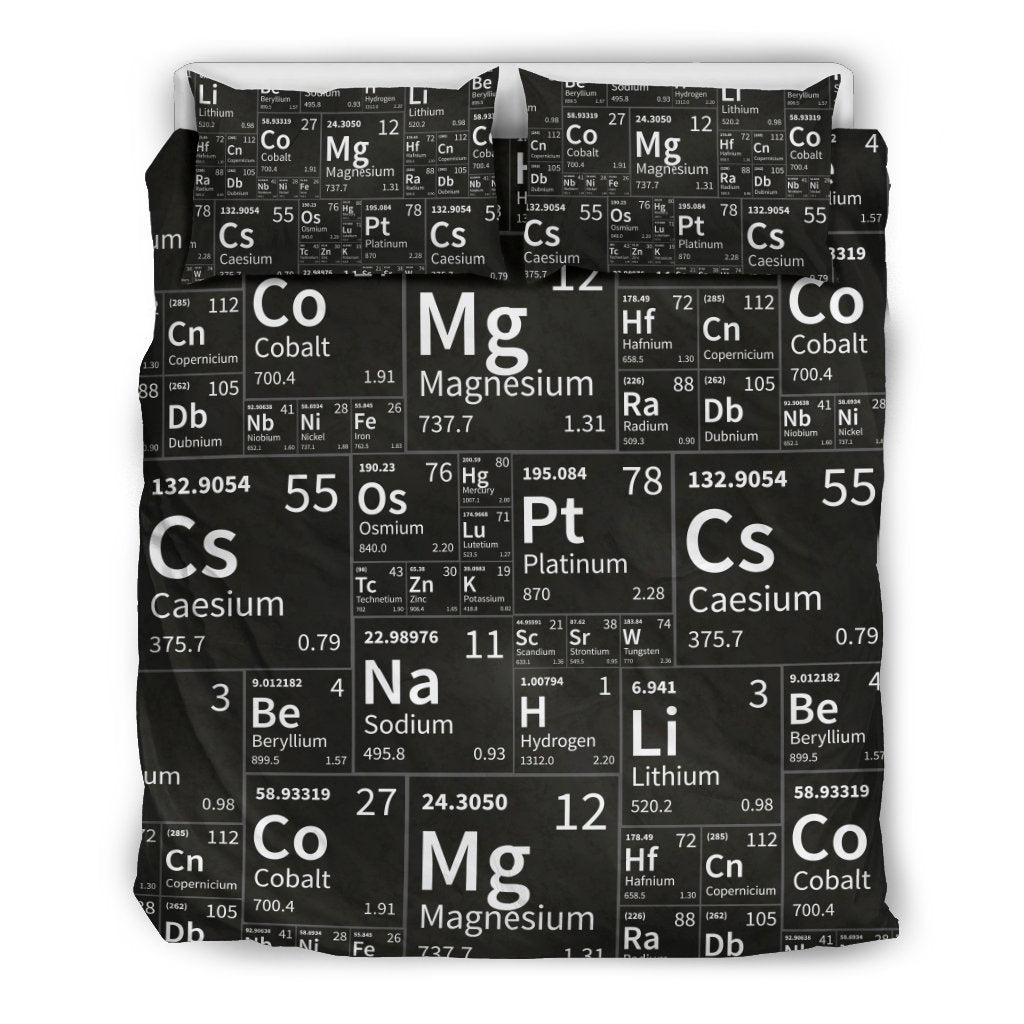 Periodic Table Science Print Pattern Duvet Cover Bedding Set-grizzshop