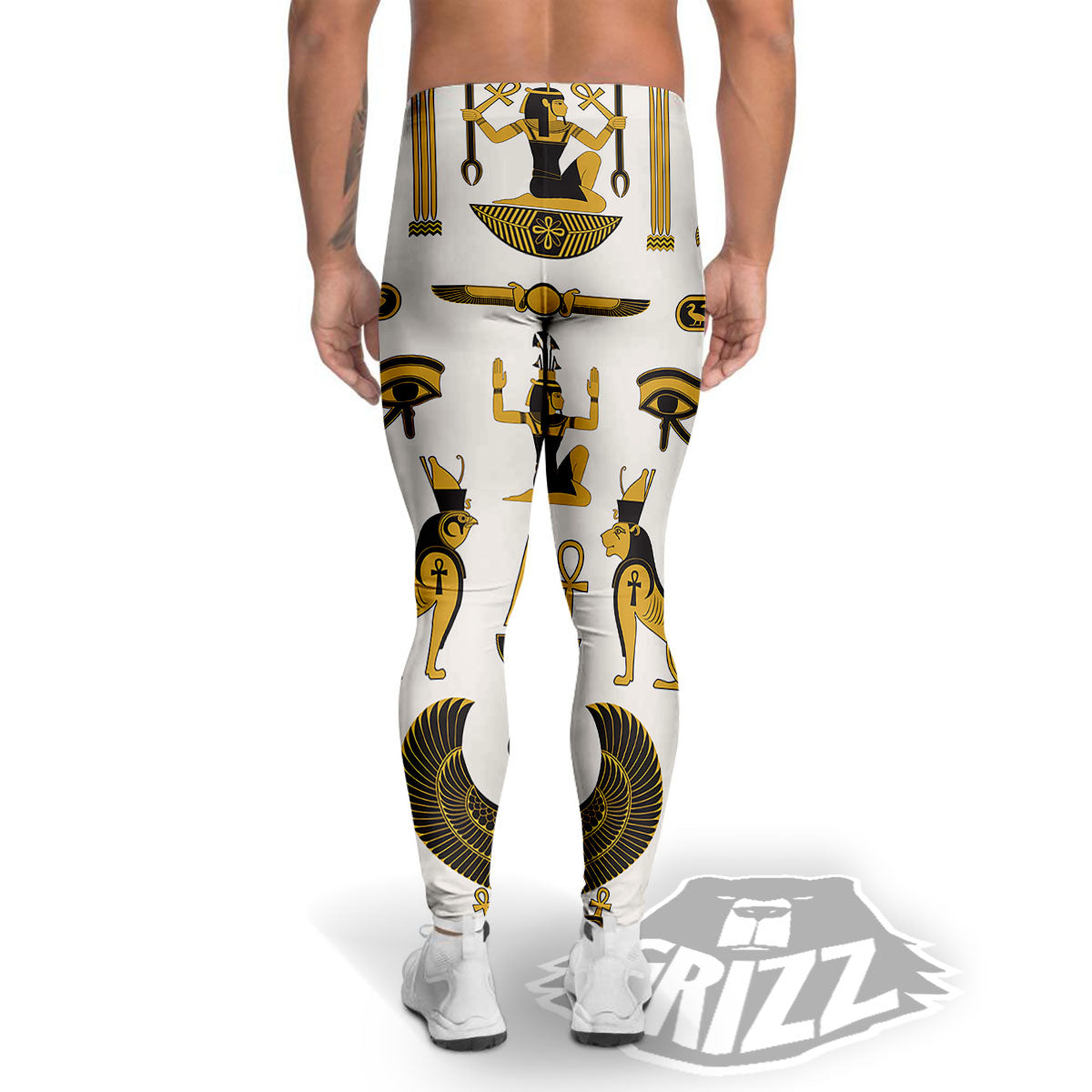 Pharaohs And Gods Egyptian Print Men's Leggings-grizzshop