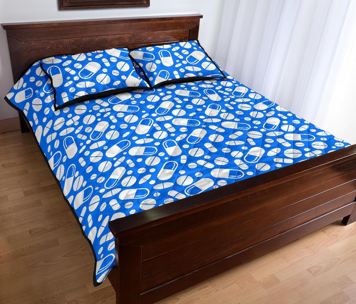 Pharmacy Pattern Print Bed Set Quilt-grizzshop