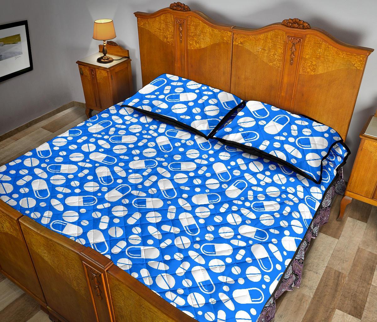 Pharmacy Pattern Print Bed Set Quilt-grizzshop