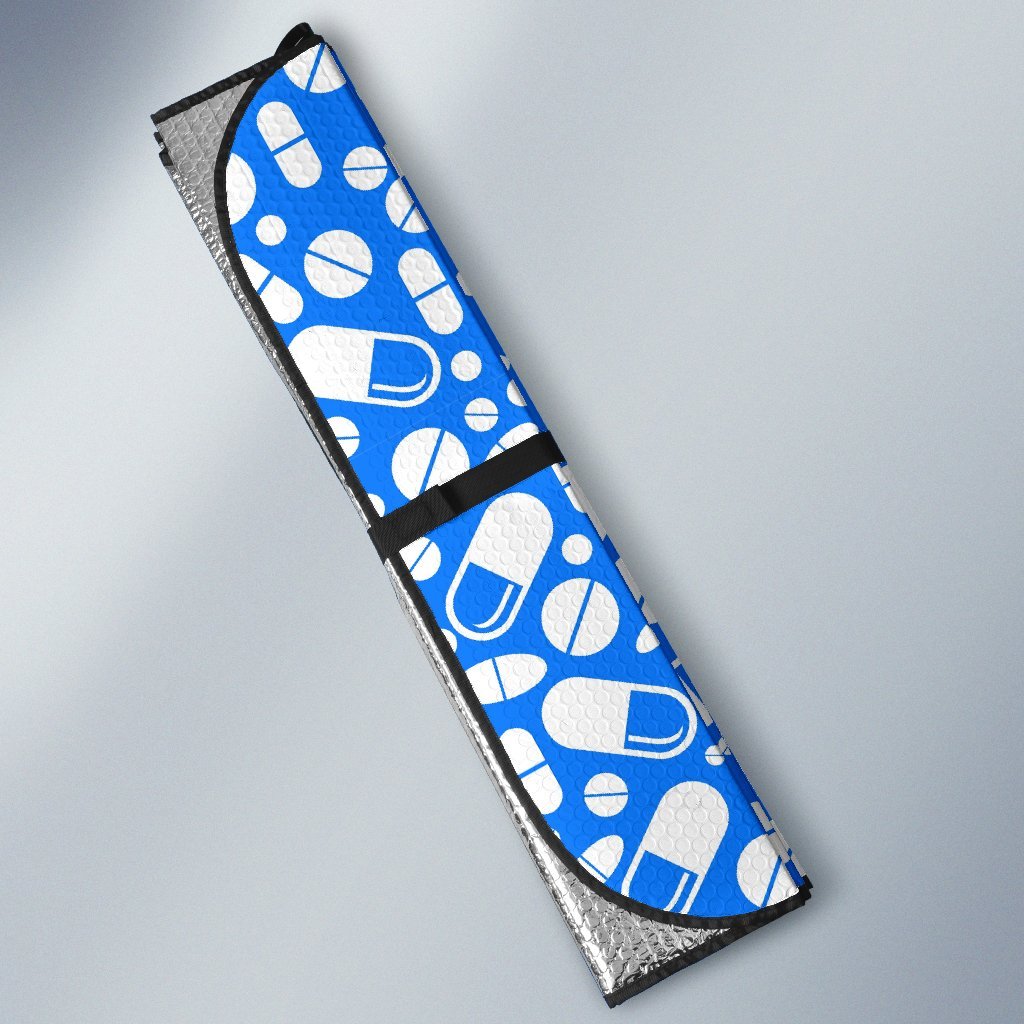 Pharmacy Pattern Print Car Sun Shade-grizzshop