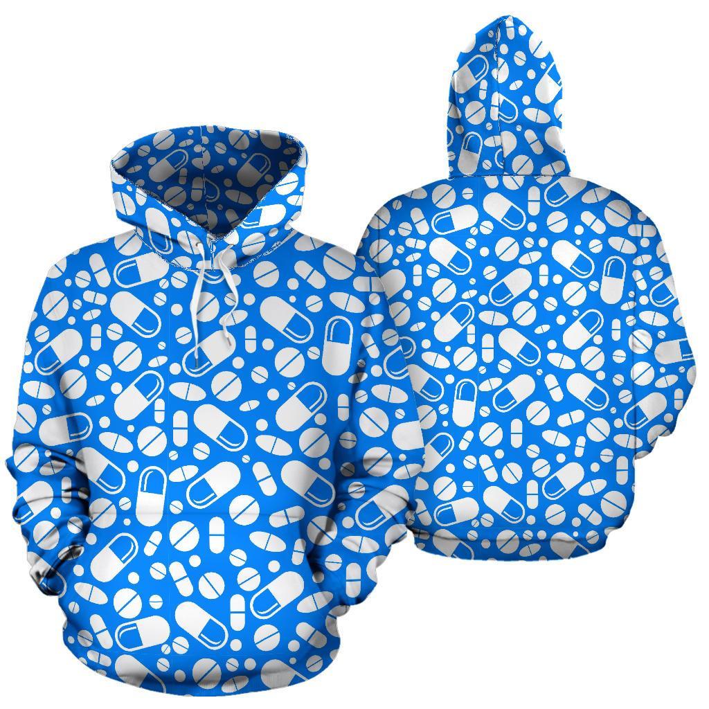 Pharmacy Pattern Print Men Women Pullover Hoodie-grizzshop