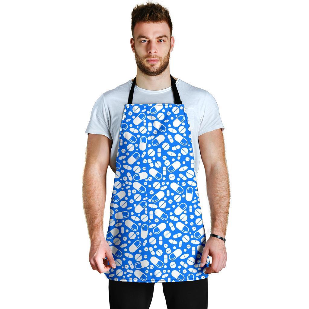 Pharmacy Pattern Print Men's Apron-grizzshop