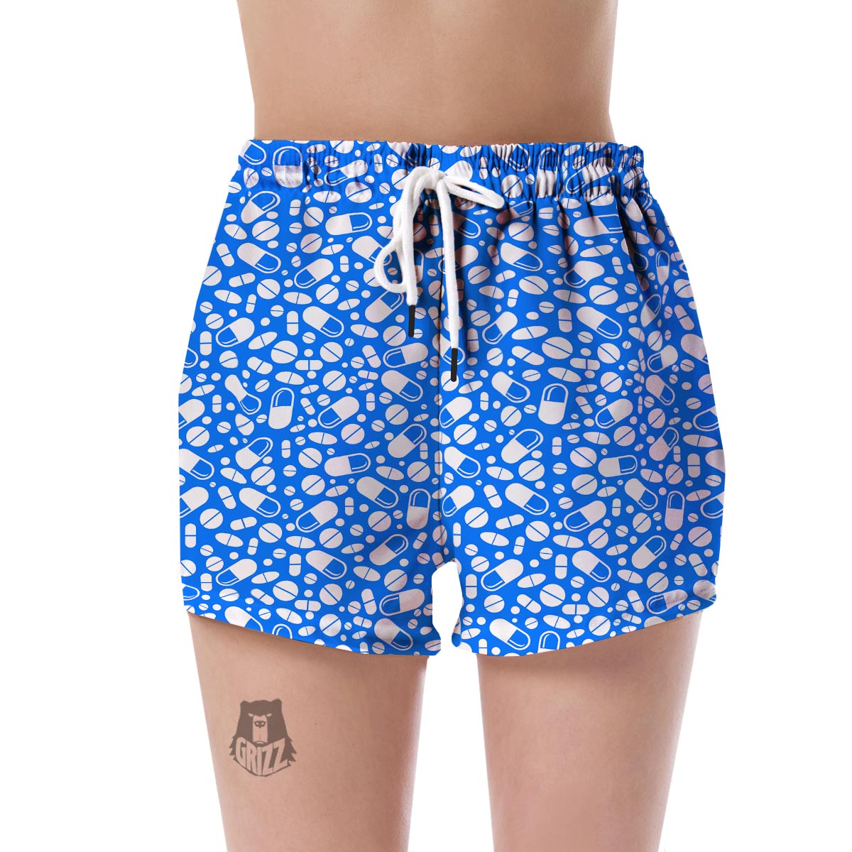 Pharmacy Pattern Print Women's Shorts-grizzshop