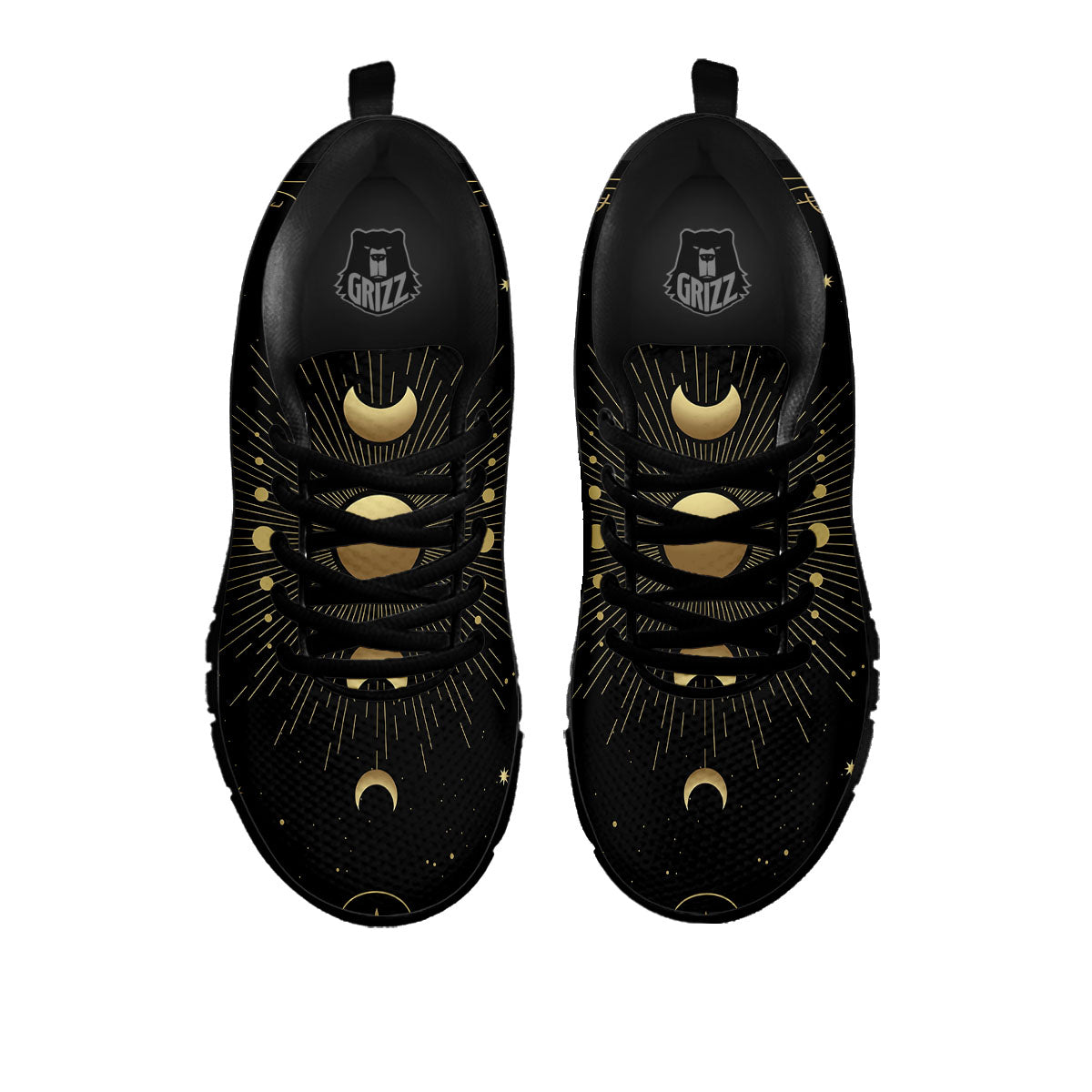 Phases And Eclipse Print Black Sneaker-grizzshop