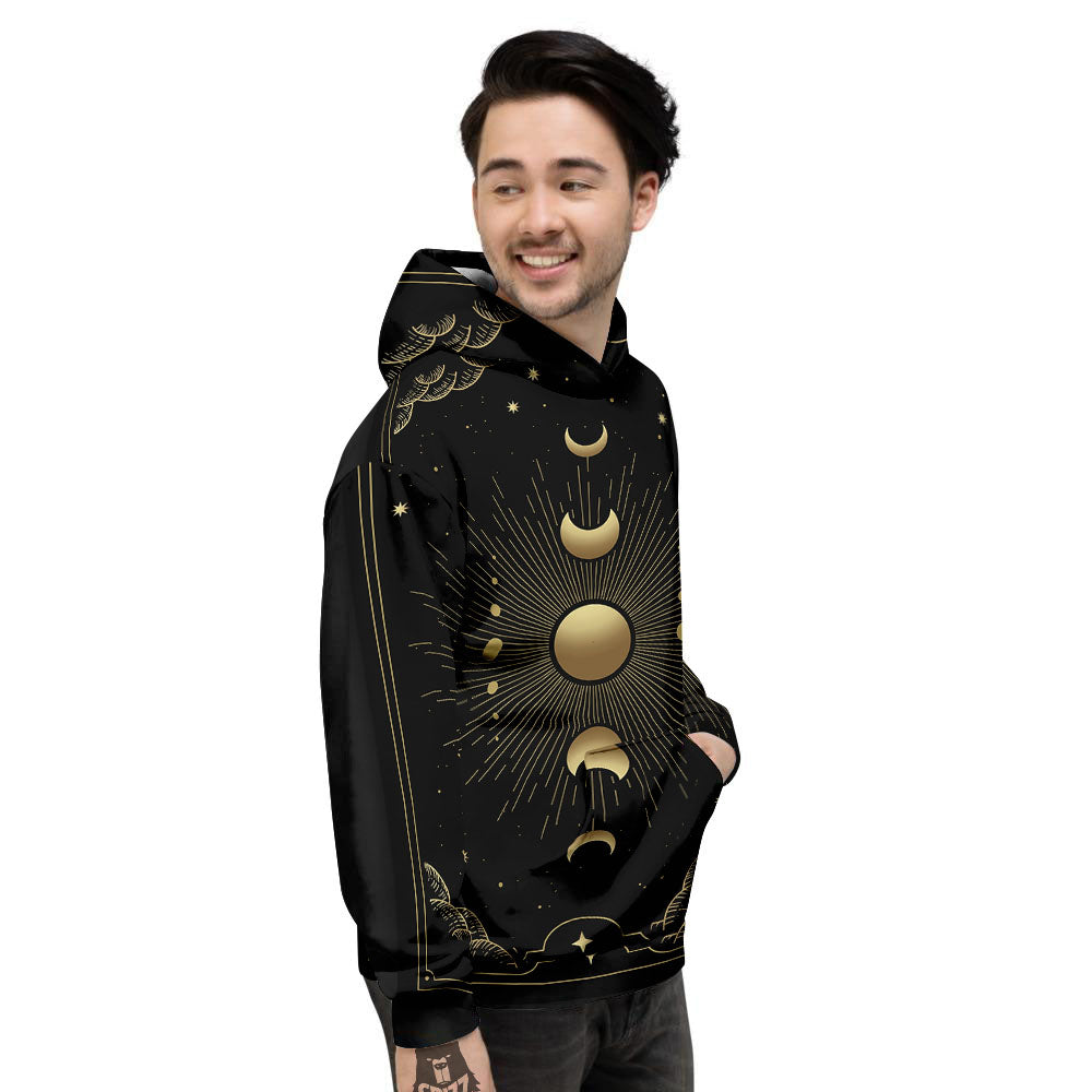 Phases And Eclipse Print Men's Hoodie-grizzshop
