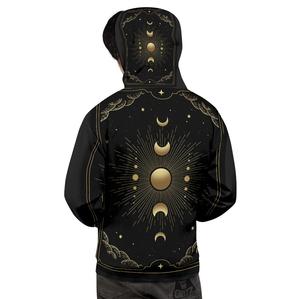 Phases And Eclipse Print Men's Hoodie-grizzshop