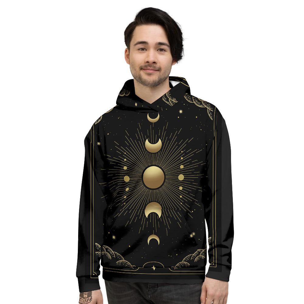 Phases And Eclipse Print Men's Hoodie-grizzshop
