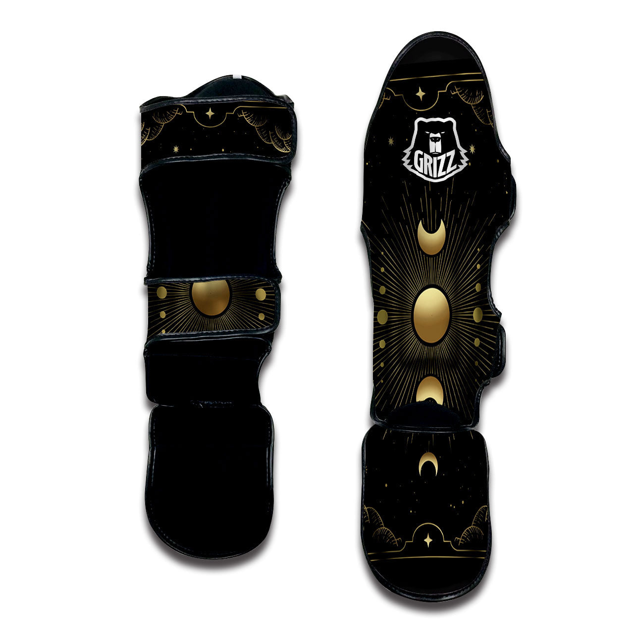 Phases And Eclipse Print Muay Thai Shin Guards-grizzshop