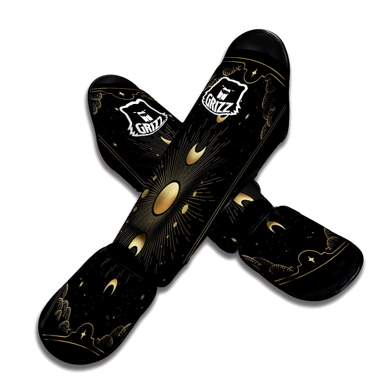 Phases And Eclipse Print Muay Thai Shin Guards-grizzshop
