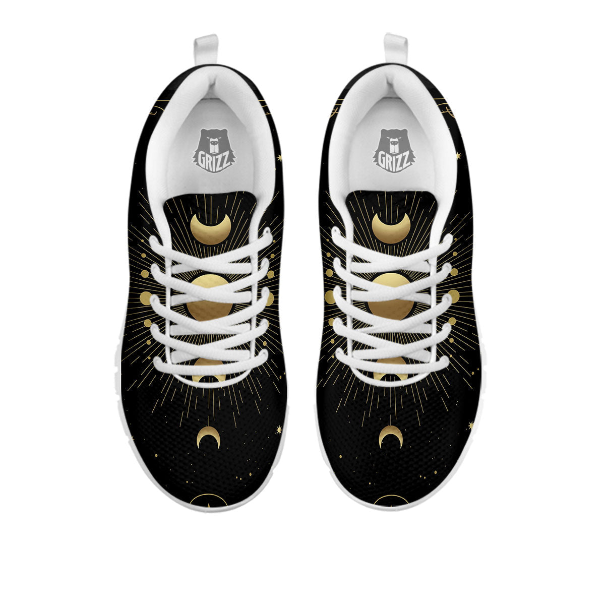 Phases And Eclipse Print White Sneaker-grizzshop