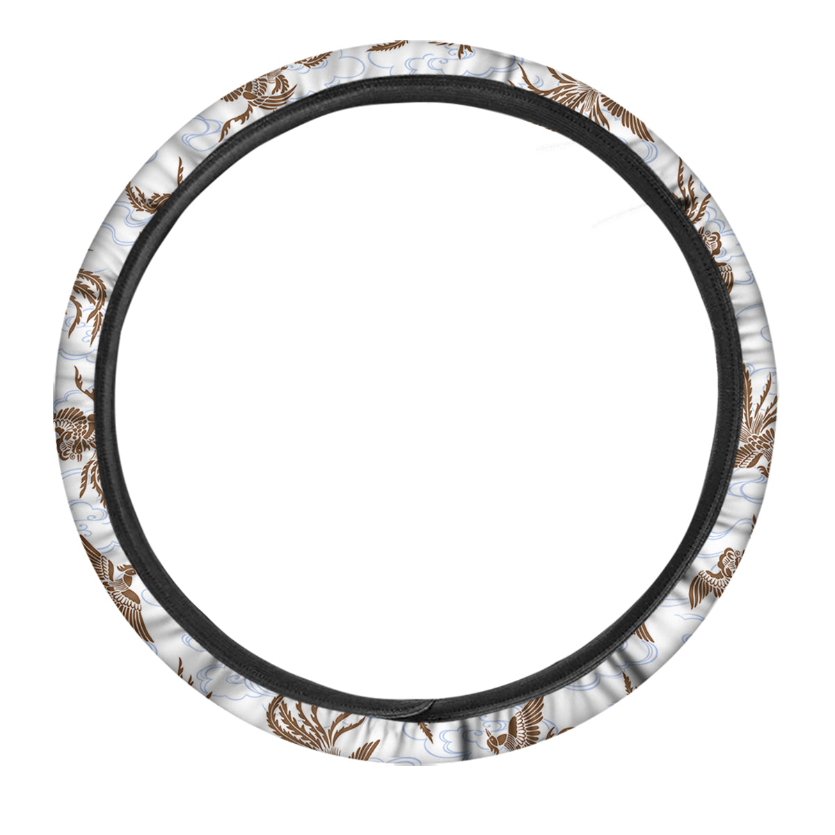 Phoenix Brown Print Pattern Car Steering Wheel Cover-grizzshop