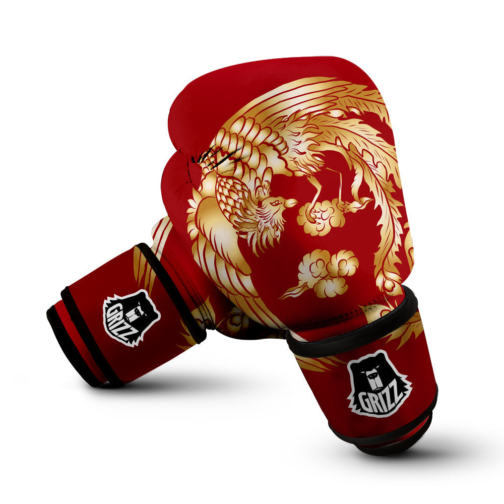 Phoenix Chinese Print Boxing Gloves-grizzshop