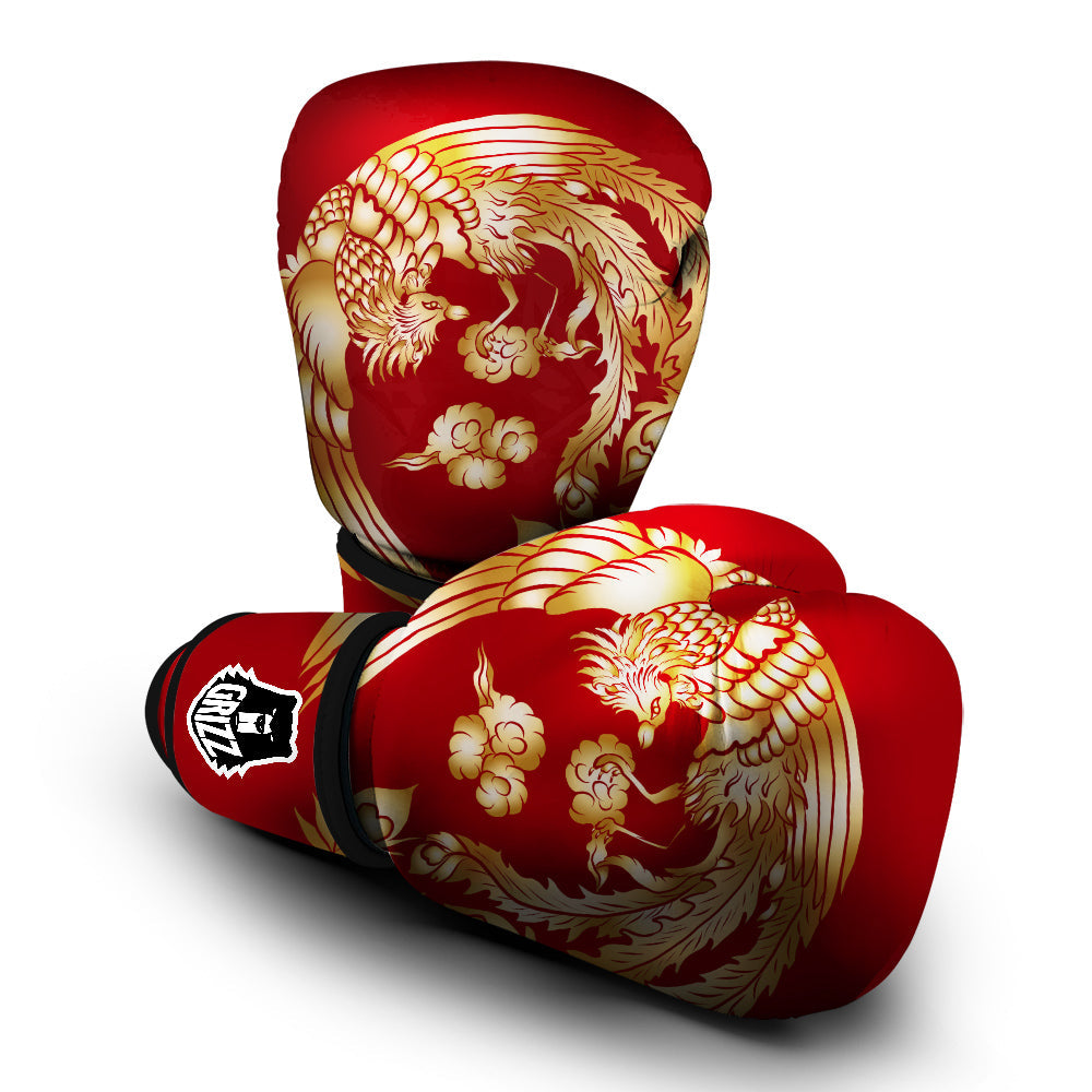 Phoenix Chinese Print Boxing Gloves-grizzshop