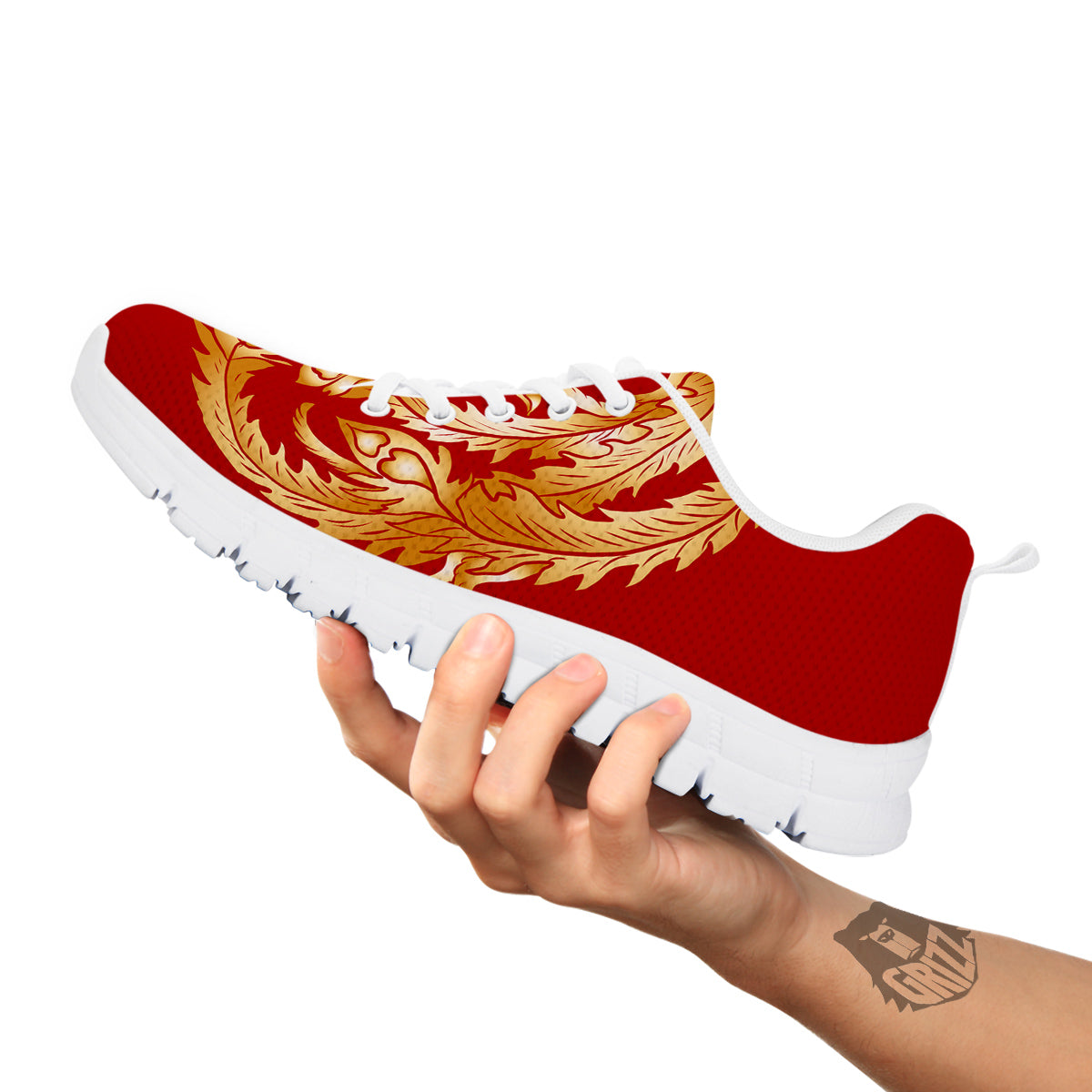Phoenix Chinese Print White Sneaker-grizzshop