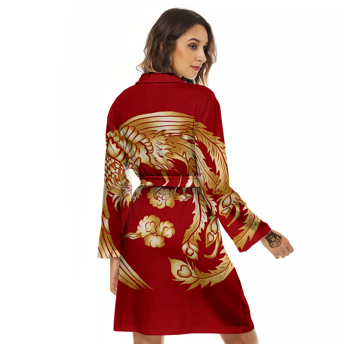 Phoenix Chinese Print Women's Robe-grizzshop