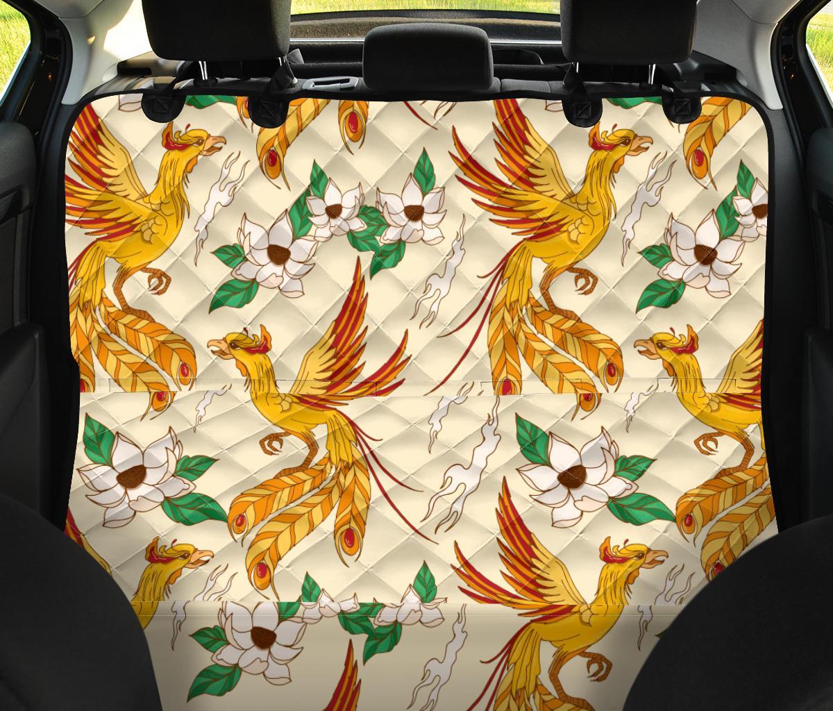 Phoenix Floral Pattern Print Pet Car Seat Cover-grizzshop