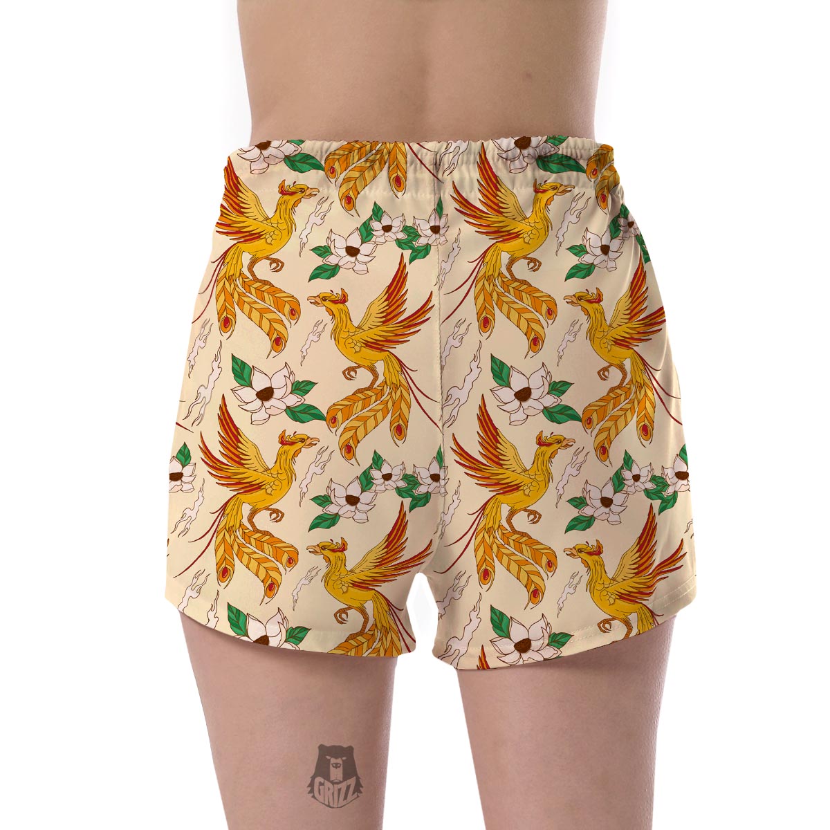 Phoenix Floral Pattern Print Women's Shorts-grizzshop