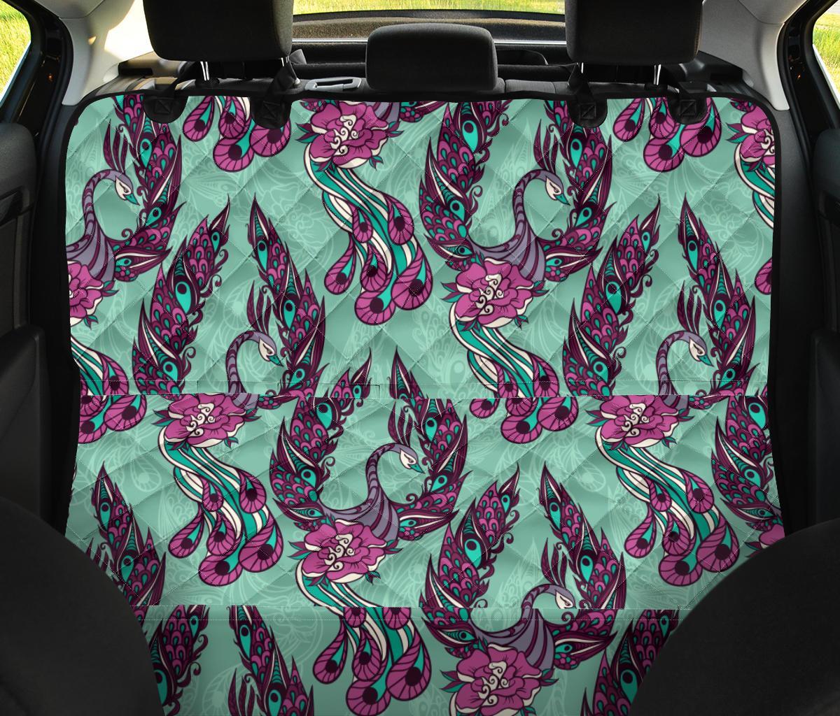 Phoenix Floral Print Pattern Pet Car Seat Cover-grizzshop