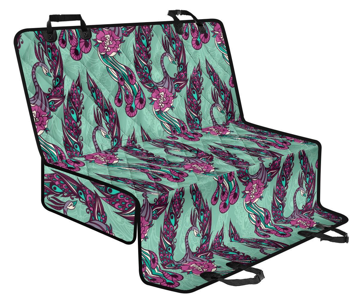 Phoenix Floral Print Pattern Pet Car Seat Cover-grizzshop