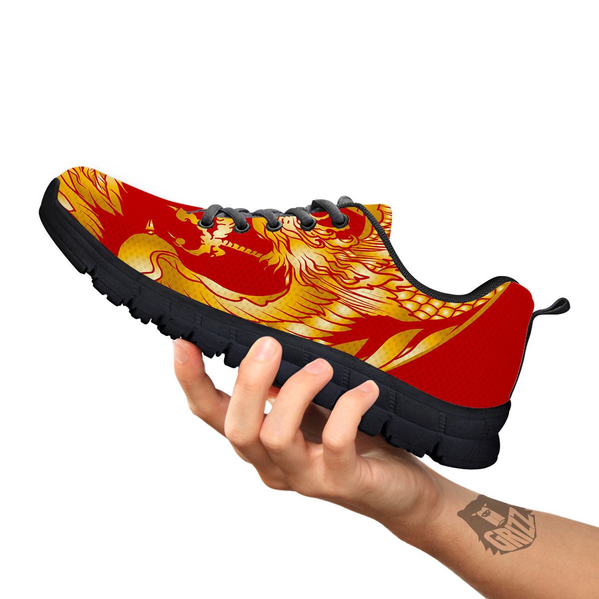 Phoenix Japanese Print Black Sneaker-grizzshop