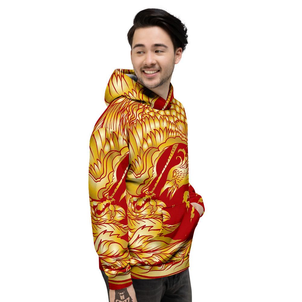 Phoenix Japanese Print Men's Hoodie-grizzshop
