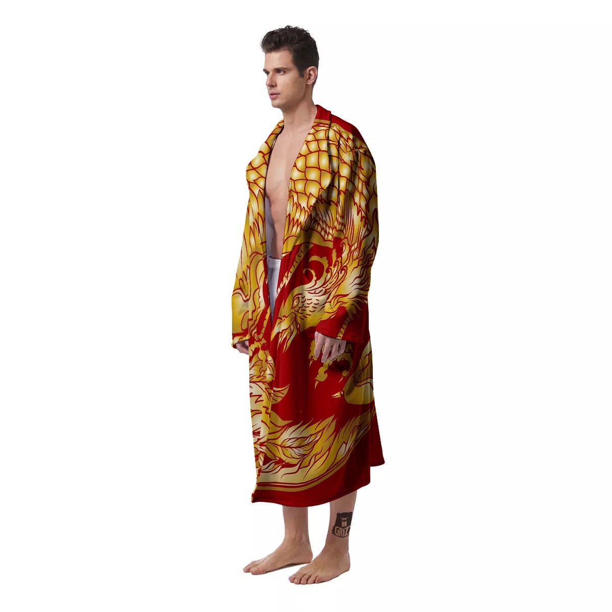 Phoenix Japanese Print Men's Robe-grizzshop