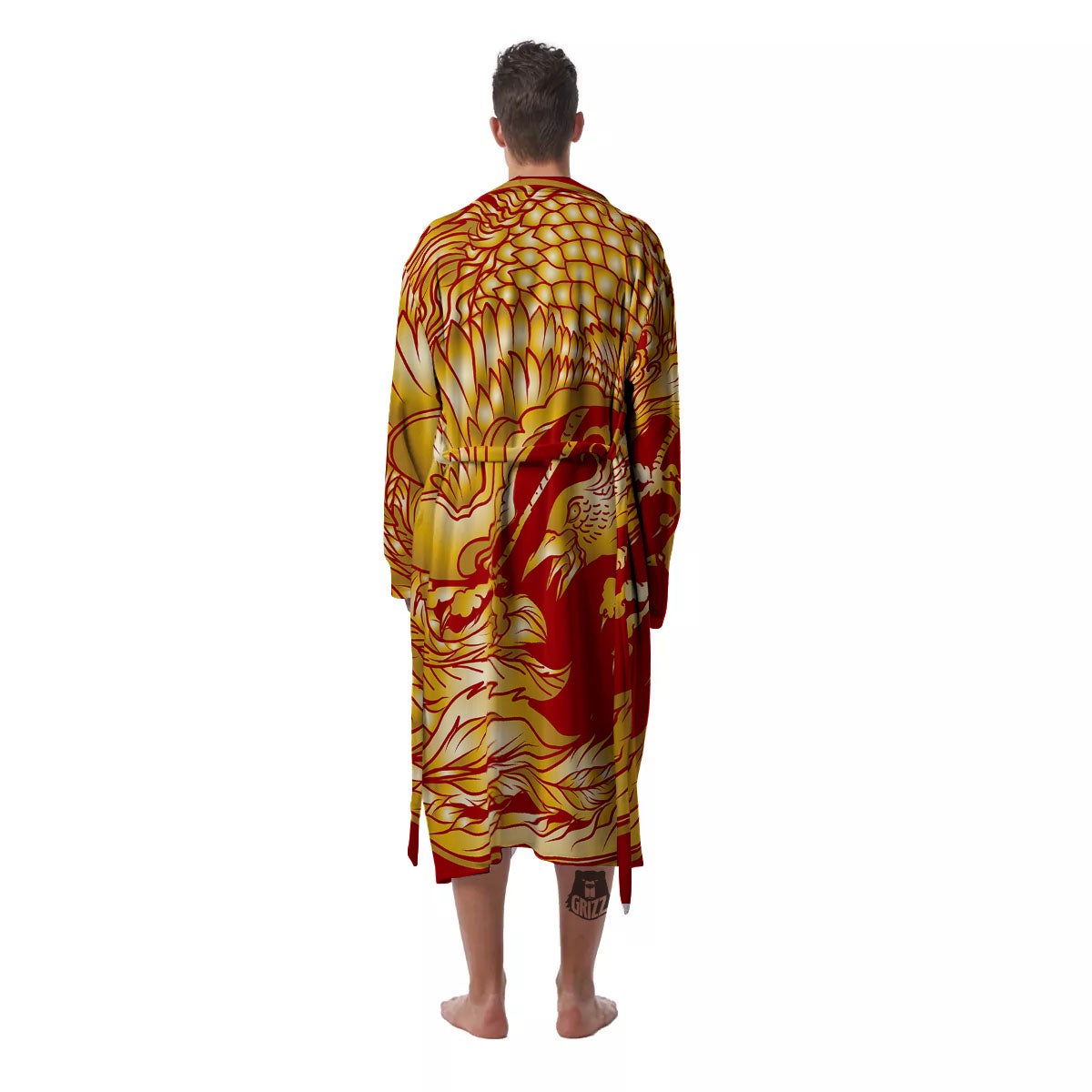 Phoenix Japanese Print Men's Robe-grizzshop