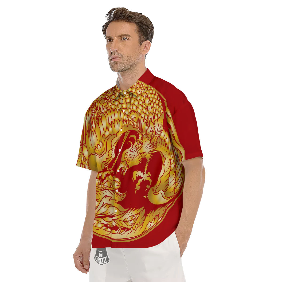 Phoenix Japanese Print Men's Short Sleeve Shirts-grizzshop