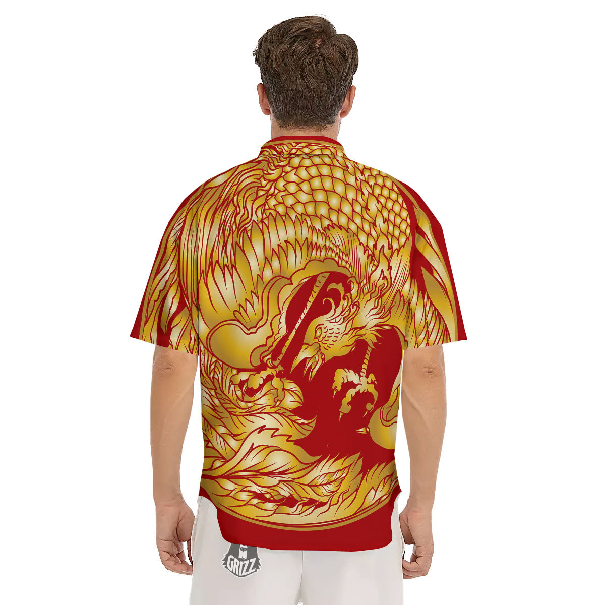 Phoenix Japanese Print Men's Short Sleeve Shirts-grizzshop