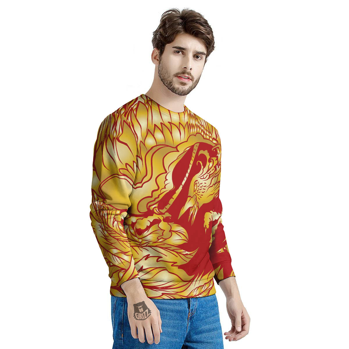 Phoenix Japanese Print Men's Sweatshirt-grizzshop