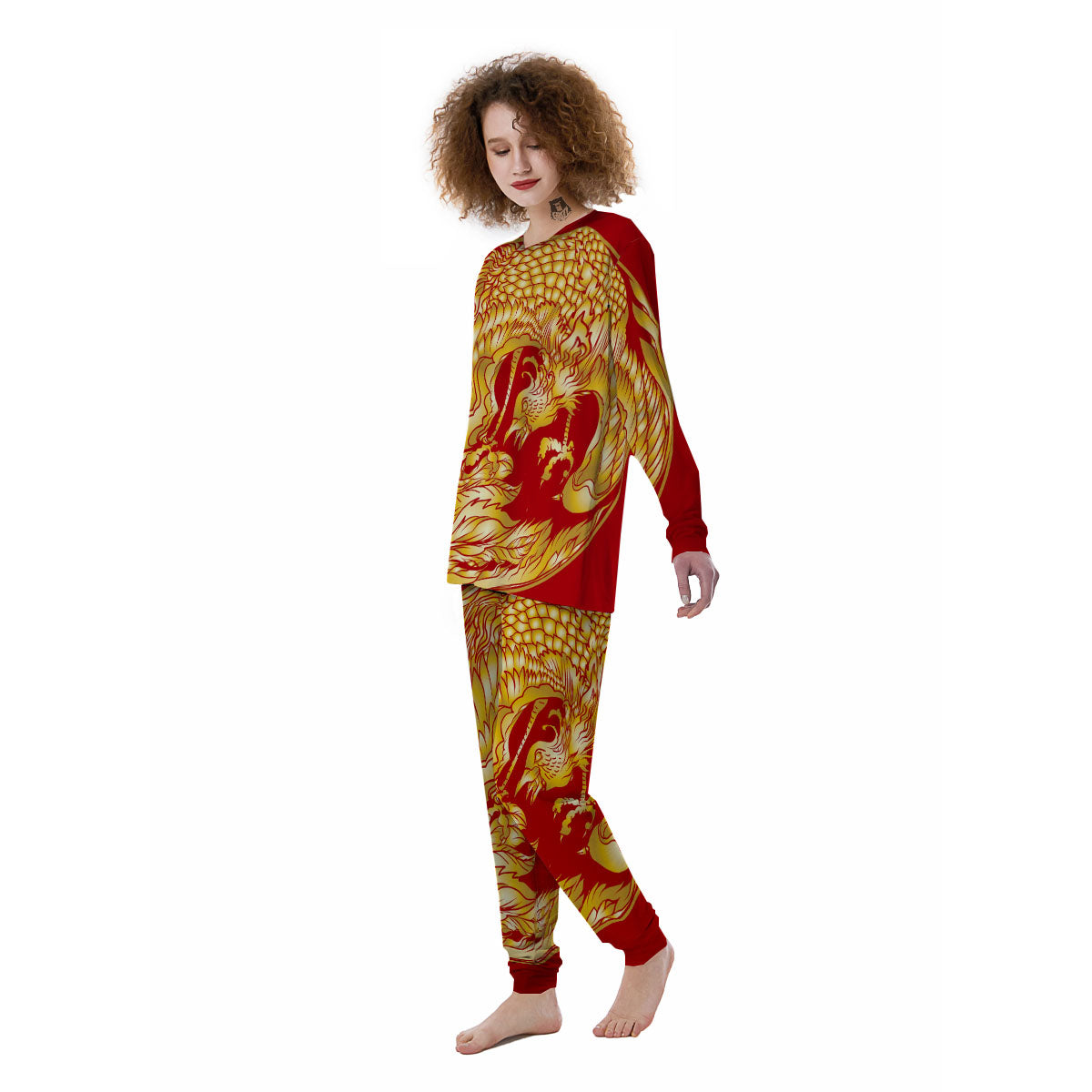 Phoenix Japanese Print Women's Pajamas-grizzshop