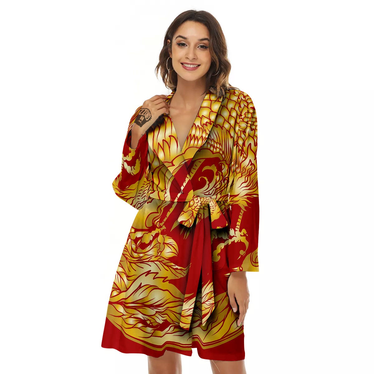 Phoenix Japanese Print Women's Robe-grizzshop