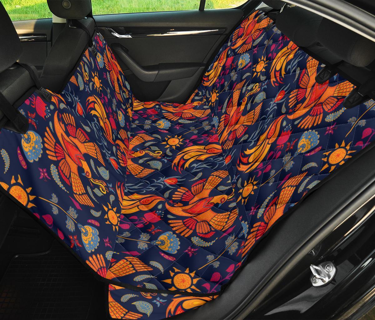 Phoenix Pattern Print Pet Car Seat Cover-grizzshop