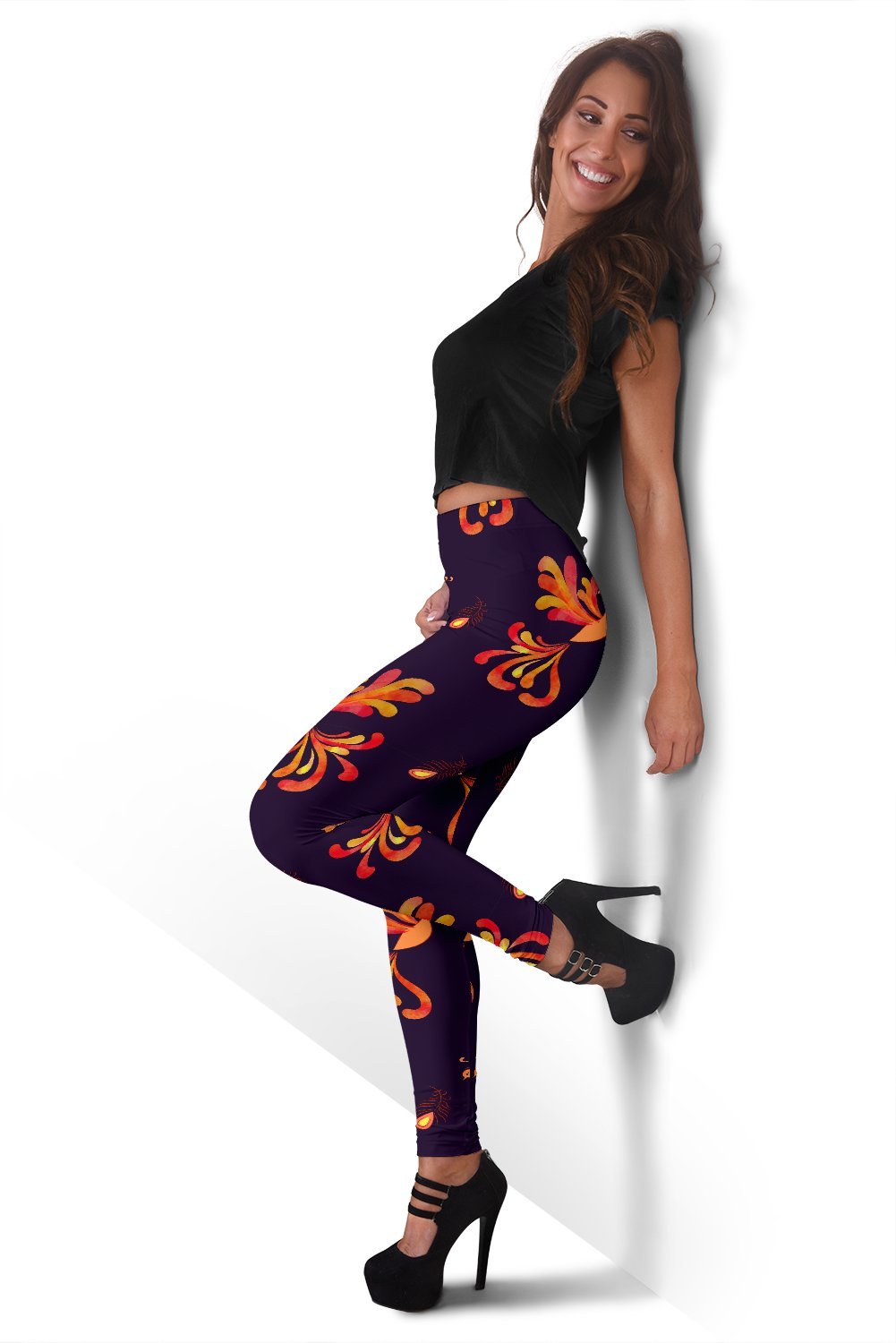 Phoenix Print Pattern Women Leggings-grizzshop