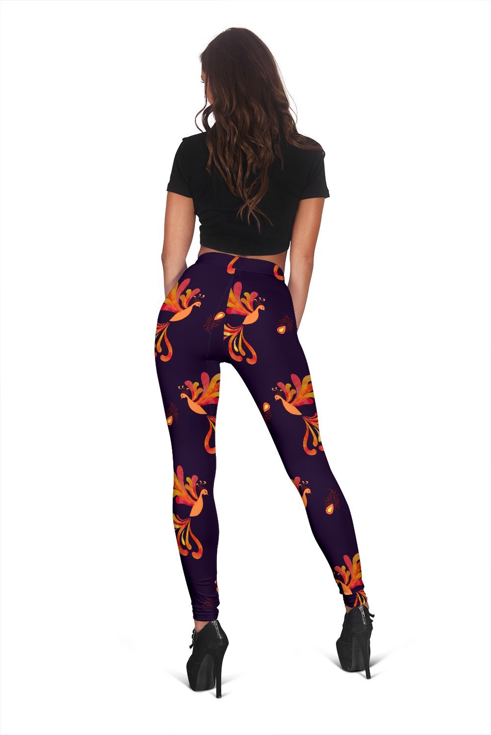 Phoenix Print Pattern Women Leggings-grizzshop