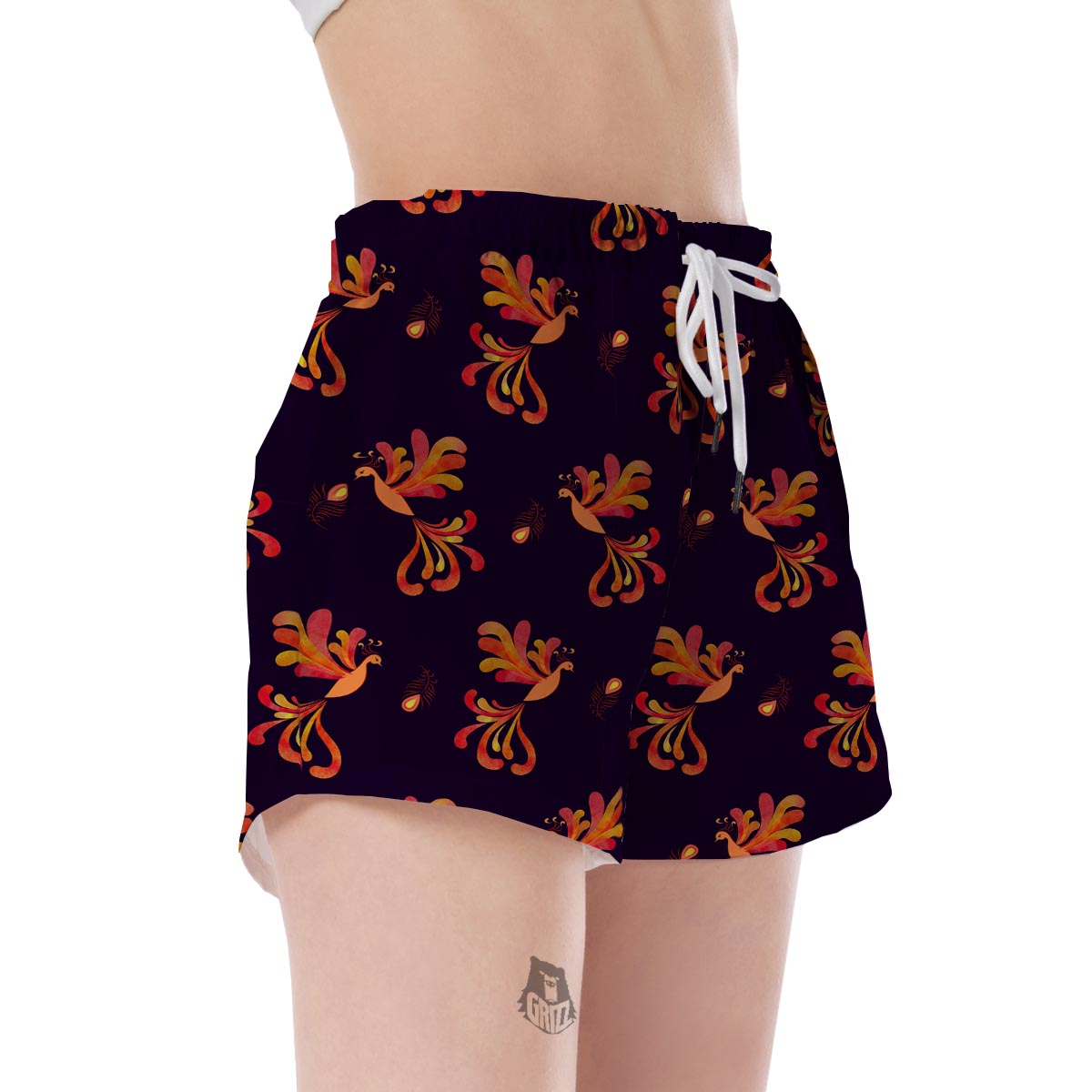 Phoenix Print Pattern Women's Shorts-grizzshop