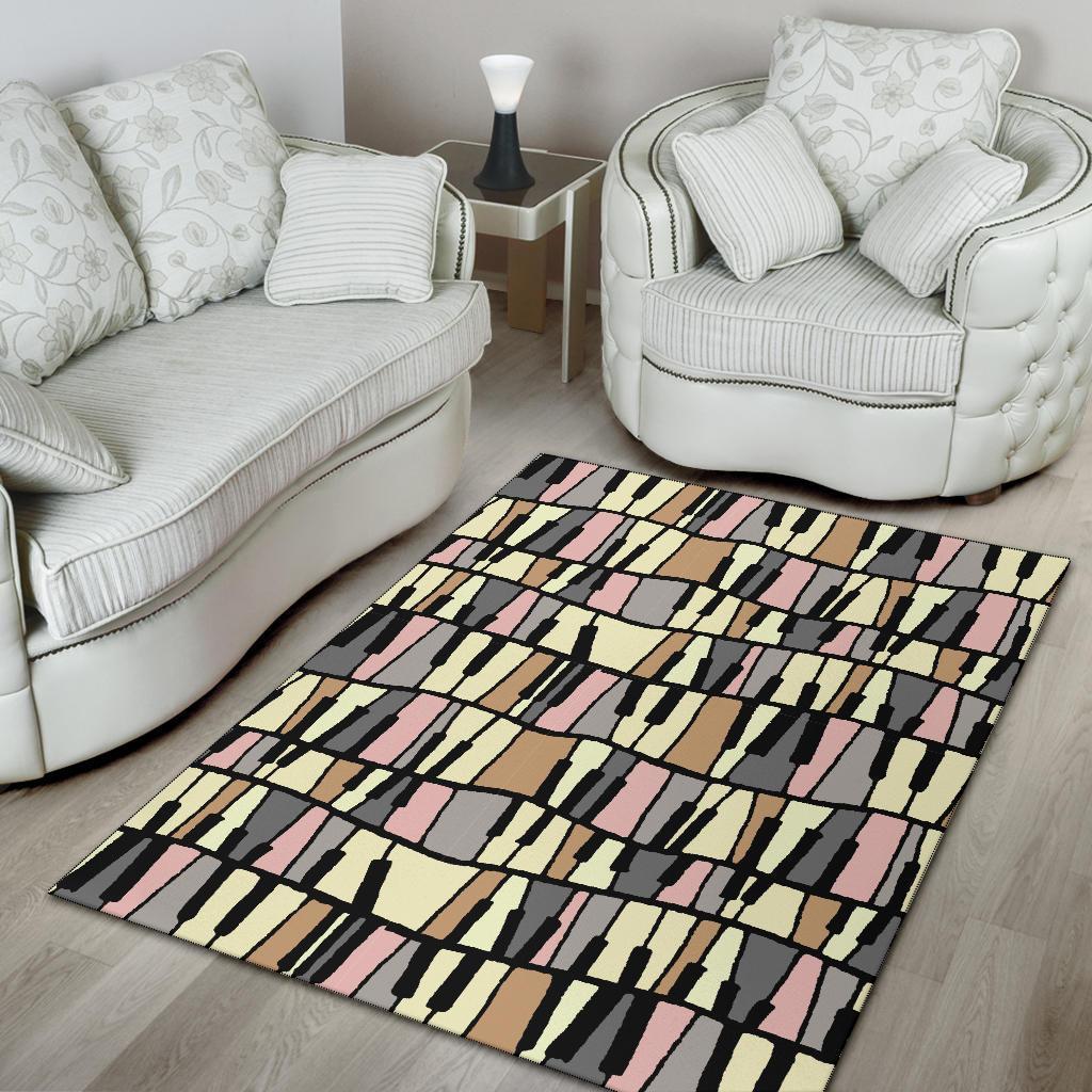 Piano Print Pattern Floor Mat-grizzshop