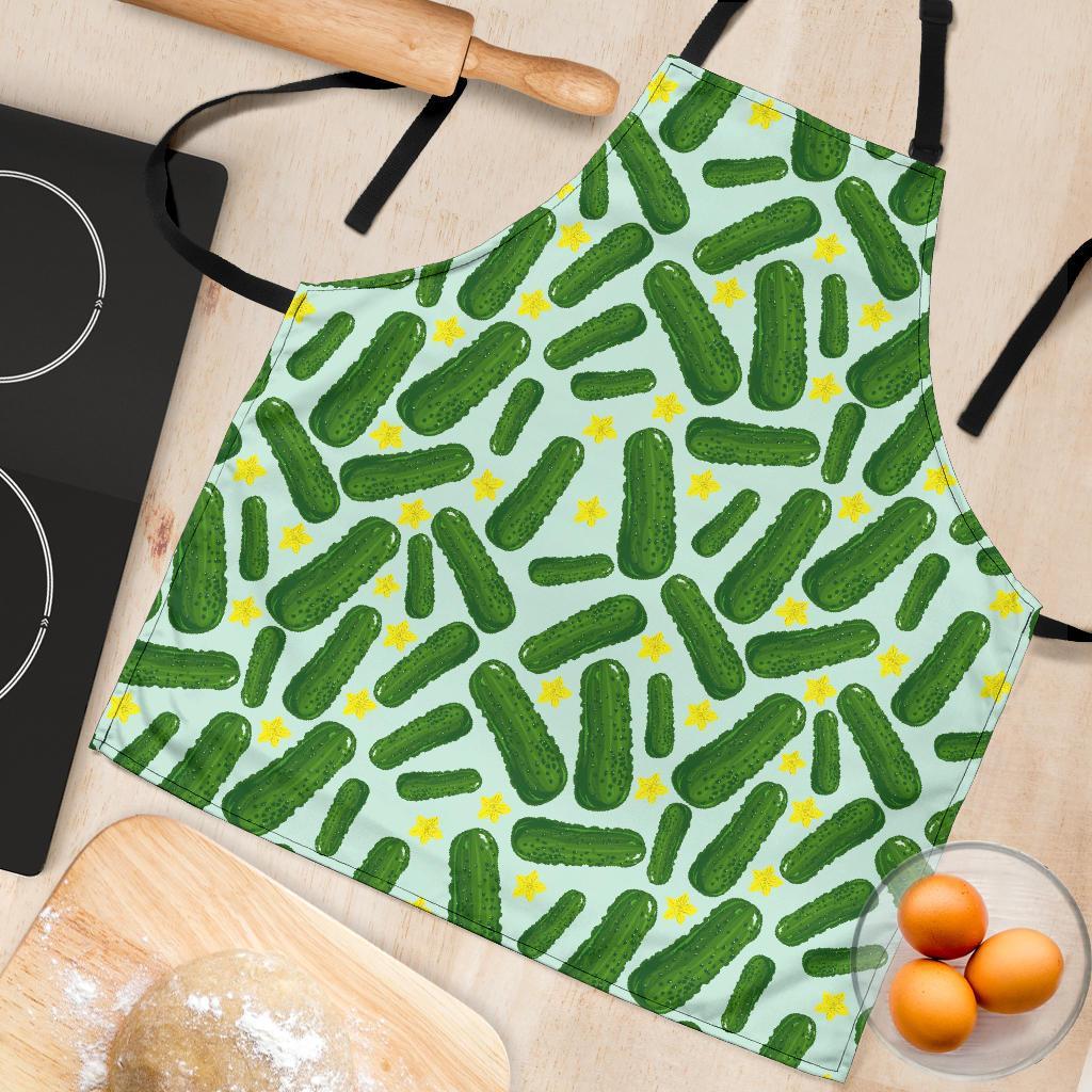 Pickle Cucumber Pattern Print Women's Apron-grizzshop
